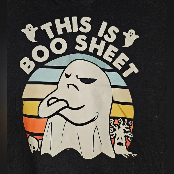 Women's Black Vneck Tee - Picture 2 of 4